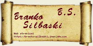 Branko Silbaški vizit kartica
